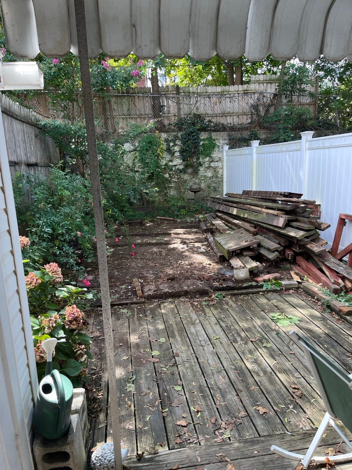 Old weathered backyard deck slated for demolition — The Junk Lord, York County PA