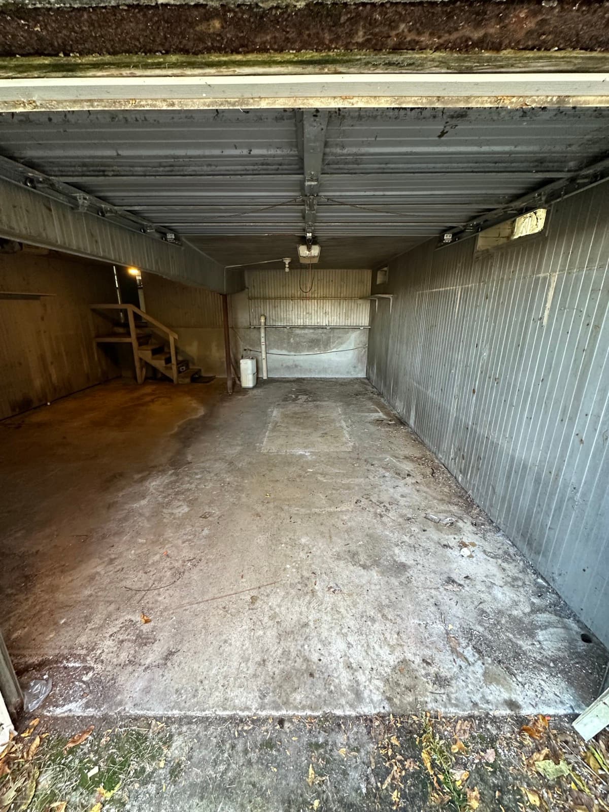Empty corrugated storage shed interior after a Junk Lord cleanout in York County, PA