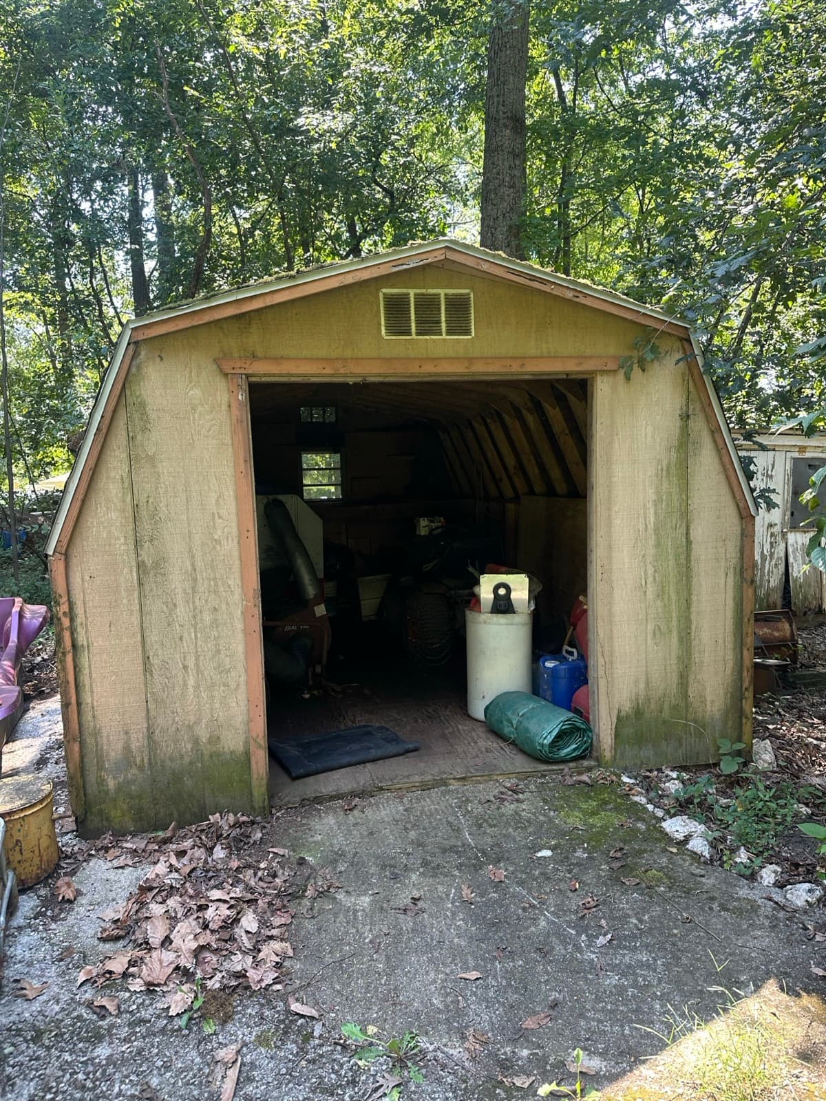 Small wooden shed with a propane tank slated for removal in York County, PA — The Junk Lord